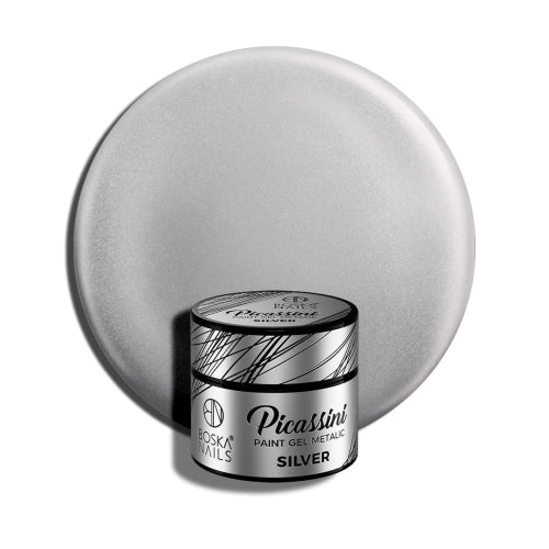 Picassini Metalic Paint Gel Silver 5 ml
