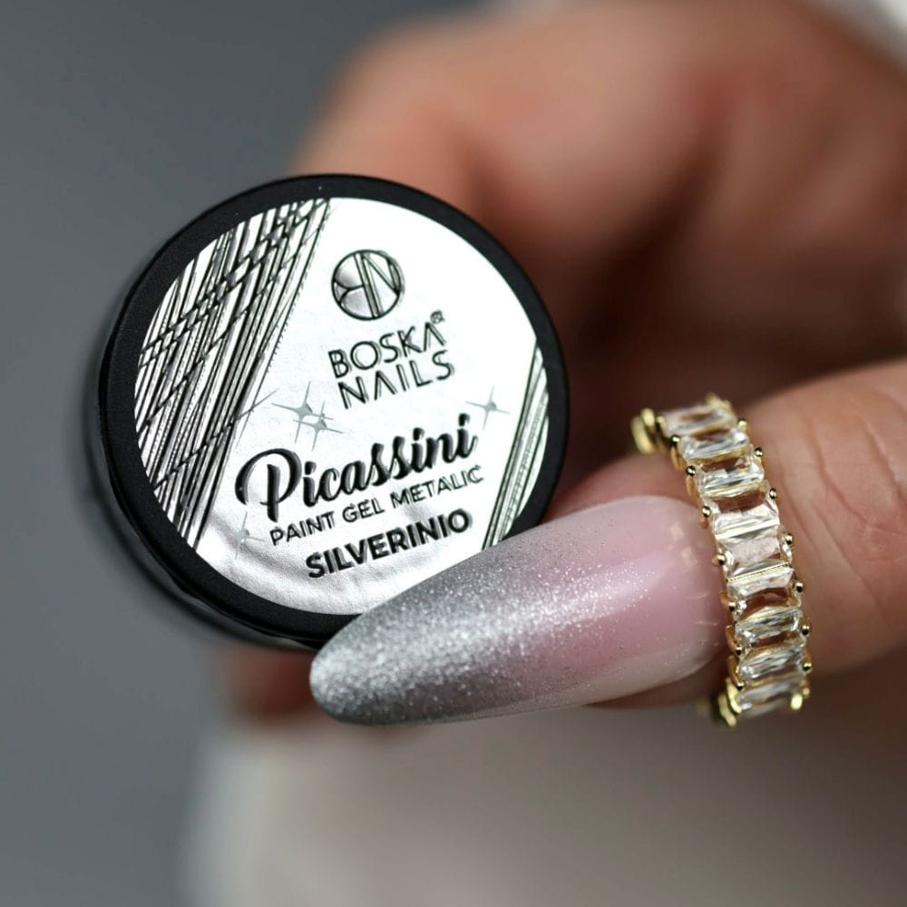 Picassini Paint Gel Metalic Silverinio 5ml
