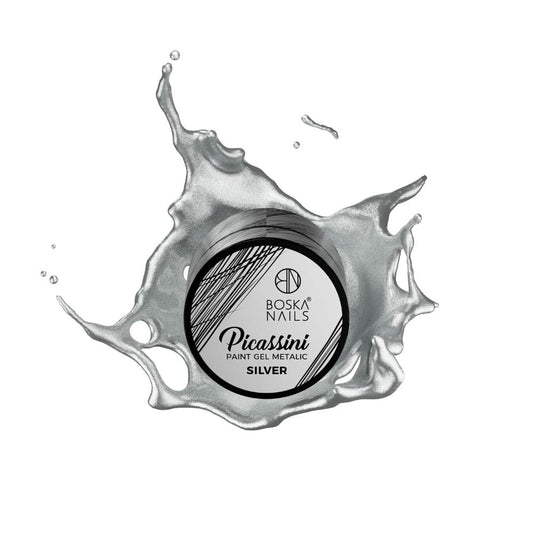 Picassini Metalic Paint Gel Silver 5 ml